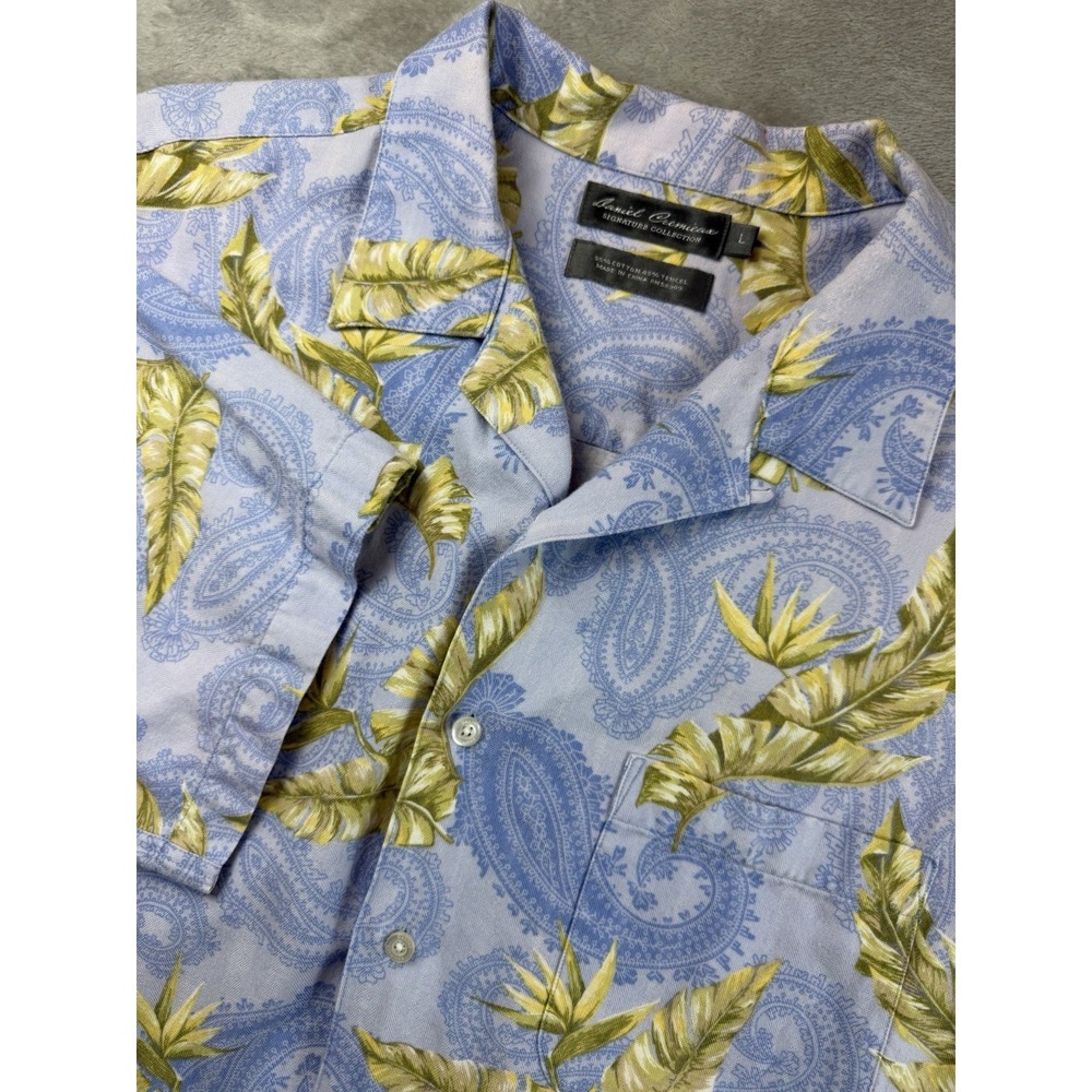 Daniel Cremieux Signature Collection Shirt Men's Large Short Sleeve Button‎ Down